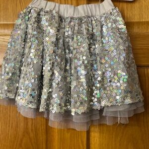 Kid’s Girls Sequin Embellished Gray Tu Tu.